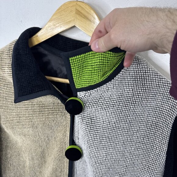 Annikki Karvinen Colorblock Jacket Women’s L – Designer Art to Wear Finland - Picture 3 of 7